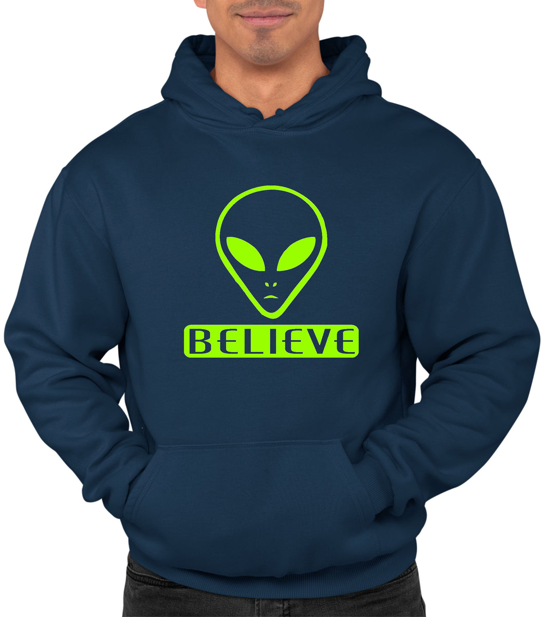 Alien Head Believe Hoodie – Thealmighteecom