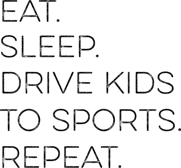 Eat Sleep Drive Kids To Sports Repeat Funny Mom Adult-Tshirt