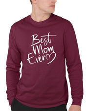 Script Best Mom Ever Heart Mother's Day Gift Idea Longsleeve-Tshirt