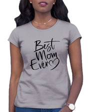 Script Best Mom Ever Heart Mother's Day Gift Idea Womens-Tshirt