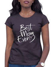 Script Best Mom Ever Heart Mother's Day Gift Idea Womens-Tshirt