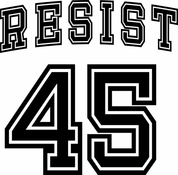 Resist 45 Anti Trump Adult-Tshirt