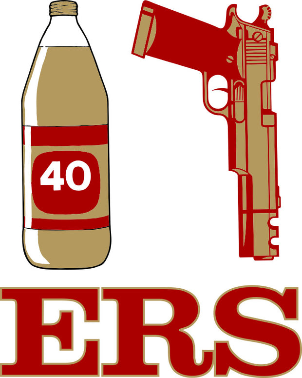 San Francisco 40oz 9mm Adult-Tshirt