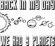 Back In My Day We Had 9 Planets Funny Science Adult-Tshirt