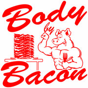 Body By Bacon Funny Bacon Lovers Adult-Tshirt