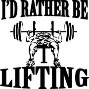 I'd Rather Be Lifting Funny Weightlifting Gym Workout Adult-Tshirt