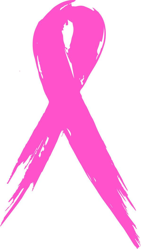 Big Distressed Breast Cancer Ribbon Adult-Tshirt