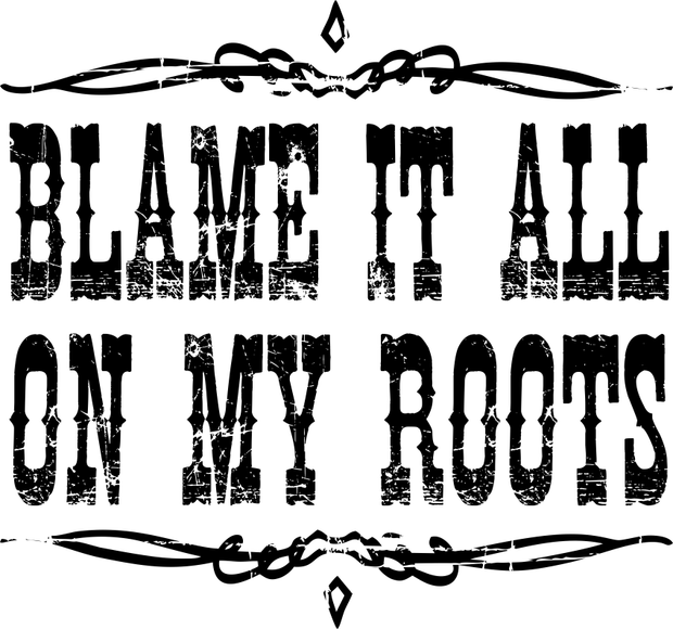 Blame It All On My Roots Country Adult-Tshirt