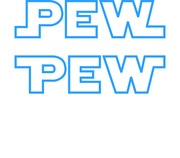 Pew Pew Pew Blue Adult-Tshirt