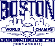 Boston Skyline 2018 World Champs Champions Adult-Tshirt