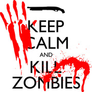 Keep Calm And Kill Zombies Adult-Tshirt