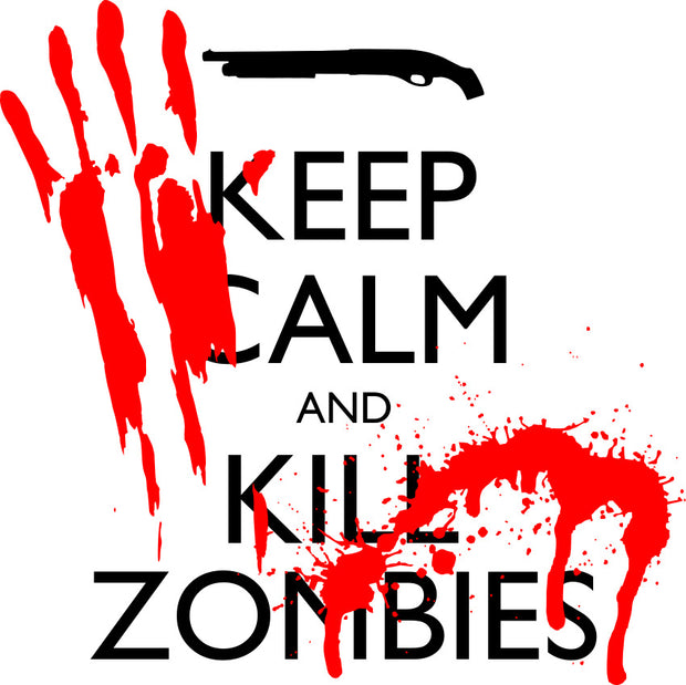 Keep Calm And Kill Zombies Adult-Tshirt