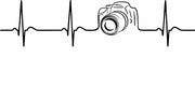 Camera Heart Beat EKG Photography Adult-Tshirt