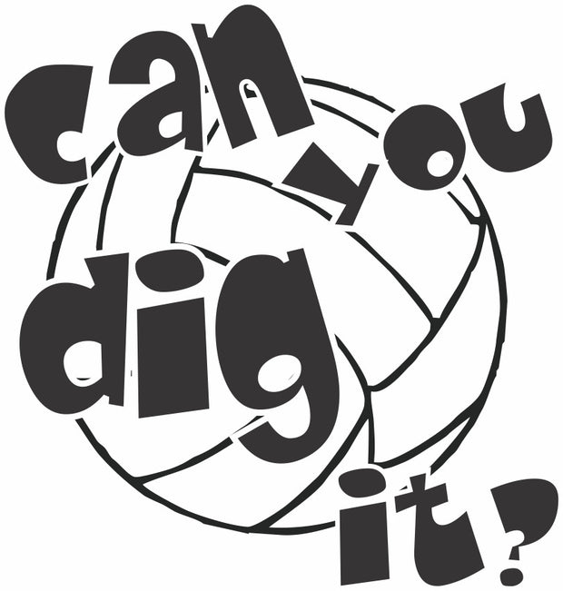 CAN YOU DIG IT Volleyball Adult-Tshirt