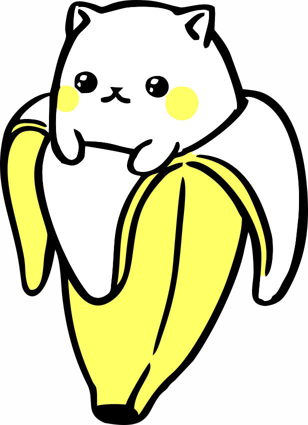 Cat Banana Adult-Tshirt