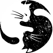 Cat Yin Yang Adult-Tshirt