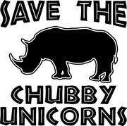 Save The Chubby Unicorns Funny Rhino Adult-Tshirt