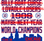 Chicago Cross Out World Champions Adult-Tshirt