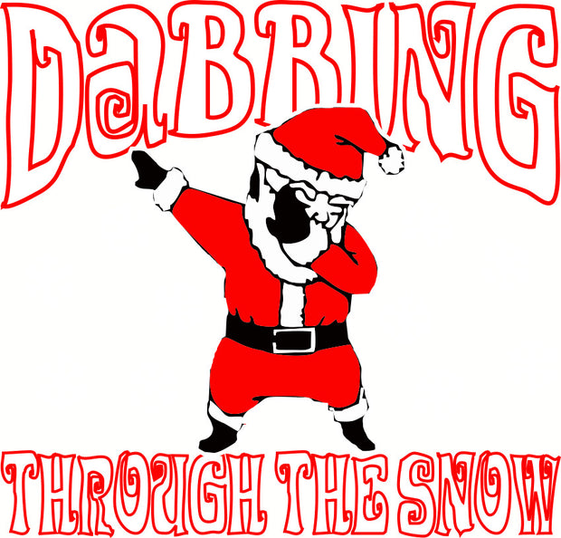 Dabbing Through The Snow Funny Christmas Adult-Tshirt