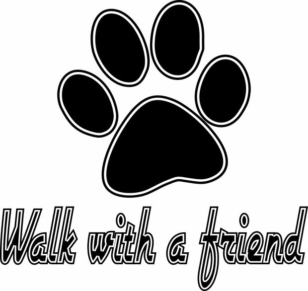 Walk With A Friend Dog Lovers Pet Lovers Adult-Tshirt