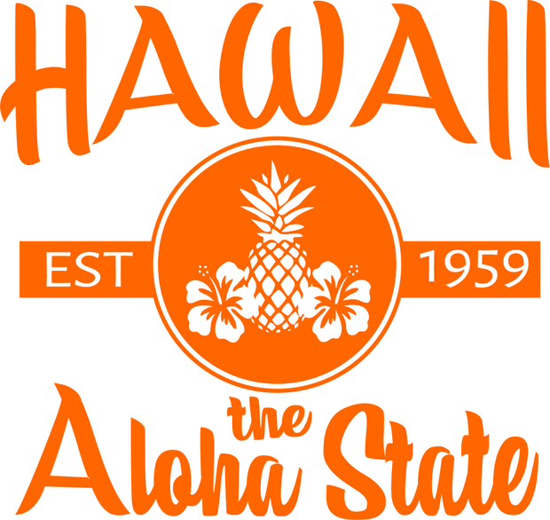 Hawaii The Aloha State Established 1959 Adult-Tshirt