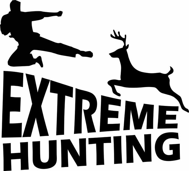 Extreme Hunting Funny Deer Hunting Kung Fu Adult-Tshirt