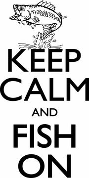 Keep Calm And Fish On Fishing Lovers Adult-Tshirt