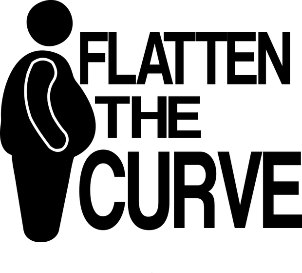 Flatten The Curve Adult-Tshirt