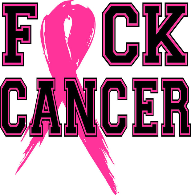 Fuck Cancer Breast Cancer Awareness Adult-Tshirt