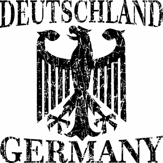 Germany Deutschland Distressed Crest Adult-Tshirt