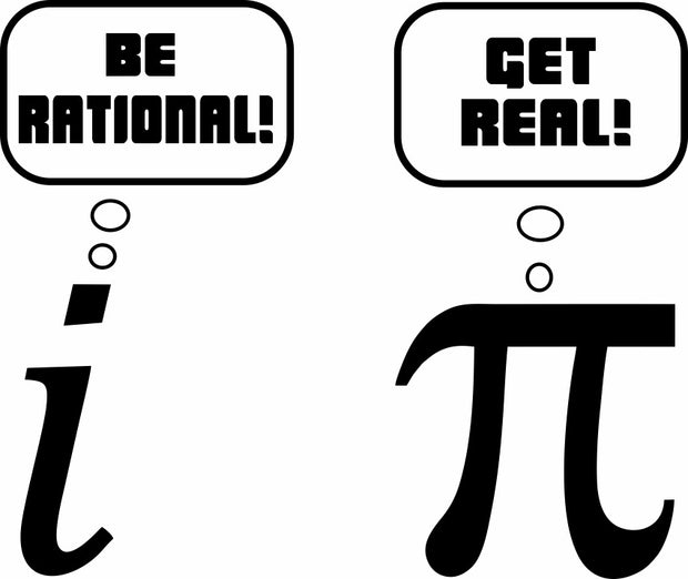 Be Rational Get Real Funny Math Nerd Geek Adult-Tshirt