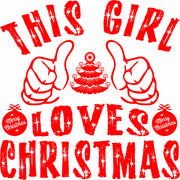 This Girl Loves Christmas Funny Holiday Adult-Tshirt