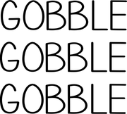 Gobble Gobble Gobble Thanksgiving Turkey Adult-Tshirt