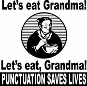 Let's Eat Grandma Punctuation Saves Lives Adult-Tshirt