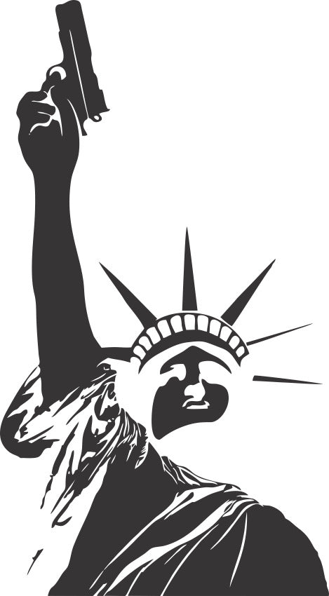 Statue Of Liberty Holding Gun 2nd Amendment Adult-Tshirt