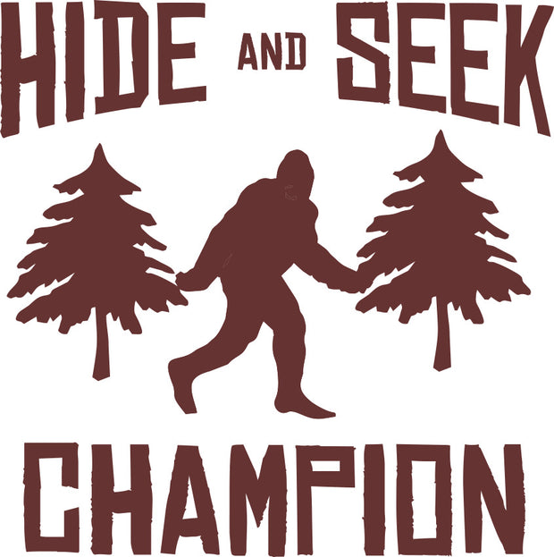 Hide And Seek Champion Funny Bigfoot Adult-Tshirt