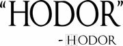 Hodor Hodor Quote Adult-Tshirt