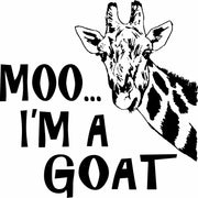 Moo....I'm A Goat Funny Animal Adult-Tshirt