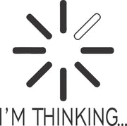 I'm Thinking Funny Computer Nerd Geek Adult-Tshirt