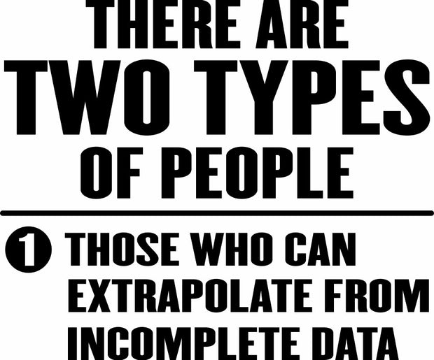 There Are 2 Types Of People Those Who Can Extrapolate Adult-Tshirt