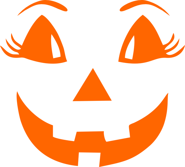 Female Jack O Lantern Pumpkin Funny Halloween Adult-Tshirt