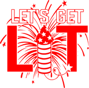 Let's Get Lit Funny July 4th Fourth Of July Funny Adult-Tshirt