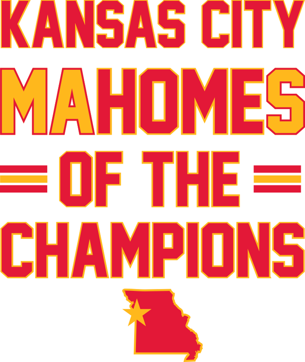 Kansas City Mahomes Of The Champions Adult-Tshirt