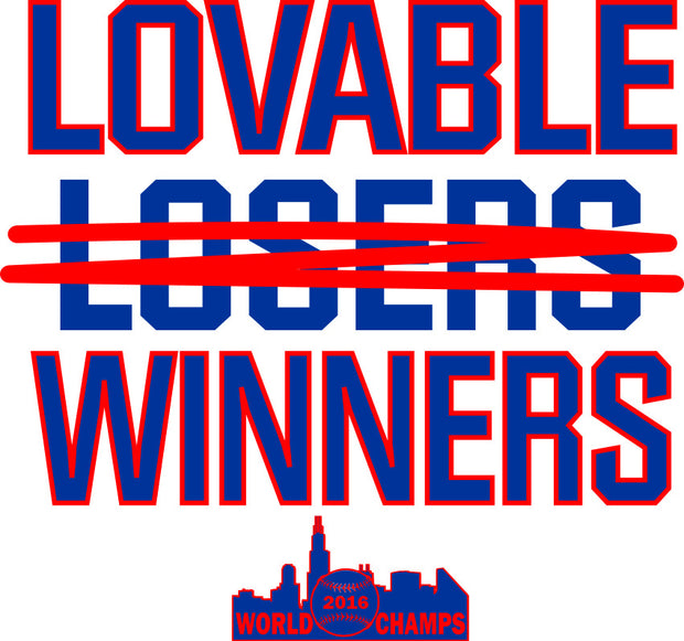 Lovable Winners Chicago World Champs 2016 Adult-Tshirt