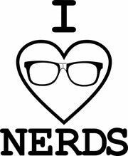 I Love Nerds I Heart Nerds Adult-Tshirt