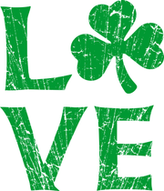 Love Shamrock St. Patrick's Day 4 Leaf Clover Adult-Tshirt