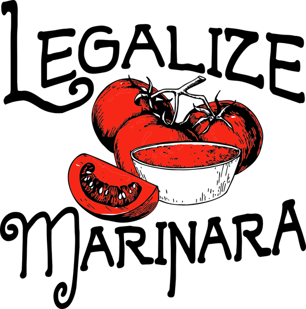 Legalize Marinara Funny Italian Food Adult-Tshirt
