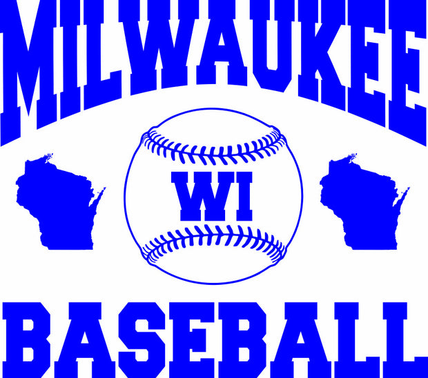 City Of Milwaukee Wisconsin Baseball Adult-Tshirt