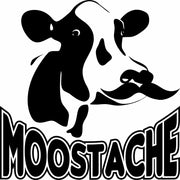 Moostache Funny Cow Mustache Adult-Tshirt