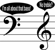 I'm All About That Bass No Treble? Funny Music Lovers Adult-Tshirt